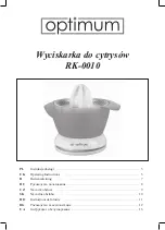 Предварительный просмотр 1 страницы Optimum RK-0010 Operating Instructions Manual