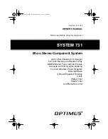 Preview for 1 page of Optimus 13-1278 Owner'S Manual