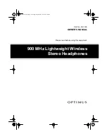 Optimus 33-1165 Owner'S Manual preview