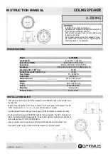 Preview for 2 page of Optimus A-258MHQ Instruction Manual