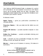 Preview for 2 page of Optimus AM/FM Headset Radio Owner'S Manual