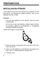 Preview for 4 page of Optimus AM/FM Headset Radio Owner'S Manual