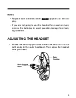 Preview for 5 page of Optimus AM/FM Headset Radio Owner'S Manual