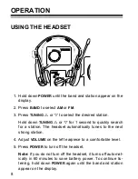 Preview for 8 page of Optimus AM/FM Headset Radio Owner'S Manual