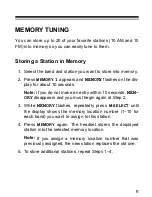 Preview for 9 page of Optimus AM/FM Headset Radio Owner'S Manual