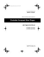 Preview for 1 page of Optimus CD-3680 (42-5075) Owner'S Manual