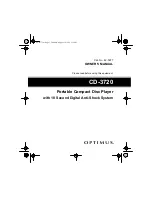 Preview for 1 page of Optimus CD-3720 Owner'S Manual