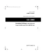 Preview for 1 page of Optimus CD-3840 Owner'S Manual