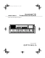 Preview for 1 page of Optimus CONCERTMATE 575 Owner'S Manual