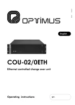 Optimus COU-02/0ETH Operating Instructions Manual preview