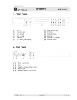 Preview for 12 page of Optimus CP30MP3 Installation And Operating Instructions Manual