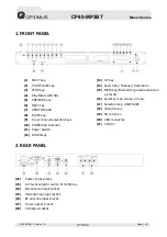 Preview for 11 page of Optimus CP40-MP3BT Installation And Operating Instructions Manual