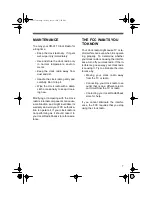 Preview for 7 page of Optimus CR-317 User Manual