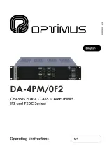 Optimus DA-4PM/0F2 Operating Instructions Manual preview