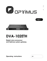 Optimus DVA-102ETH Operating Manual preview