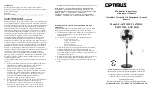 Предварительный просмотр 4 страницы Optimus F-1672WH Instruction Manual And Owner'S Manual