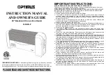 Optimus H-3608-F Instruction Manual And Owner'S Manual preview