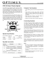 Optimus HTS-102 Owner'S Manual preview