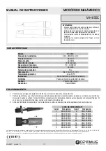 Preview for 1 page of Optimus MH-850C Instruction Manual