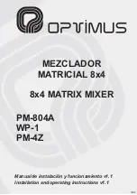 Optimus PM-4Z Installation And Operating Instructions Manual preview