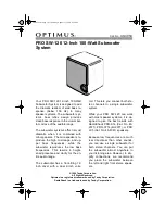 Optimus PRO SW-120 User Manual preview