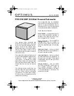 Optimus PRO SW-200P Owner'S Manual preview