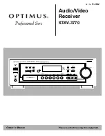 Optimus Professional STAV-3770 Owner'S Manual preview