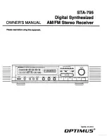 Preview for 1 page of Optimus STA-795 Owner'S Manual