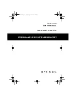 Preview for 1 page of Optimus STEREO AMPLIFIED LISTENER HEADSET Owner'S Manual