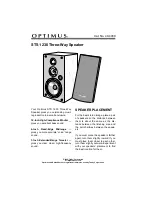 Optimus STS 1230 Owner'S Manual preview