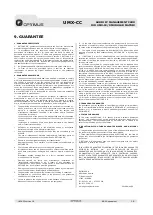 Preview for 18 page of Optimus UMX-CC Operating Instructions Manual