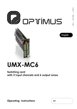 Preview for 2 page of Optimus UMX-MC6 Operating Instructions Manual