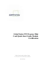 Предварительный просмотр 1 страницы Option Audio GlobeTrotter PCI Express Mini Card Quick Start Manual