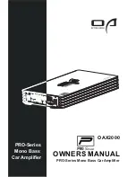 Предварительный просмотр 1 страницы Option Audio OAX2000 Owner'S Manual