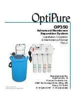 OptiPure OP350 Installation, Operation & Maintenance Manual предпросмотр