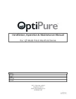 OptiPure QT-Multi-Point Manifold Series Installation, Operation & Maintenance Manual preview