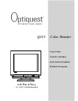 Предварительный просмотр 1 страницы Optiquest Q115 - Optiquest - 21" CRT Display User Manual