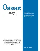 Optiquest Q171WB - Optiquest - 17" LCD Monitor User Manual preview