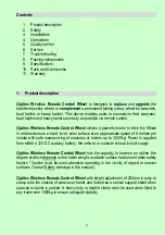 Preview for 4 page of OPTITEC Wireless Remote Control Wheel V3 Operator'S Manual