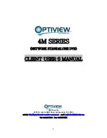 Предварительный просмотр 1 страницы Optiview 4M Series Client User Manual