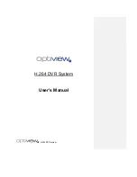 Optiview H.264 DVR System User Manual предпросмотр