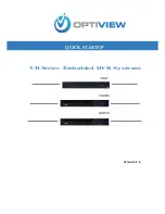 Optiview HDDVR Quick Start Up Manual предпросмотр