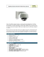 Optiview High Res Outdoor Infrared Varifocal Dome Camera WD540IR Specifications preview