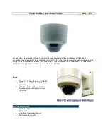 Optiview Vandal Proof Mini Speed Dome Camera VPTZ Specifications предпросмотр