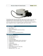 Предварительный просмотр 1 страницы Optiview VR Series Hi-Res IP C-Mount Camera IPCAM Specification Sheet