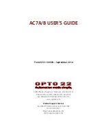 OPTO 22 AC7A User Manual предпросмотр