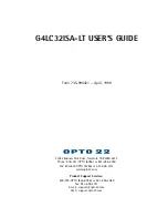 Preview for 1 page of OPTO 22 G4LC32ISA-LT User Manual