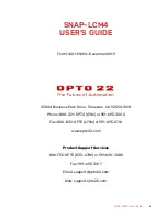 OPTO 22 SNAP-LCM4 User Manual preview