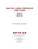 Preview for 1 page of OPTO 22 SNAP-PAC-S1 User Manual