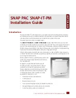 Предварительный просмотр 1 страницы OPTO 22 SNAP PAC SNAP-IT-PM Series Installation Manual